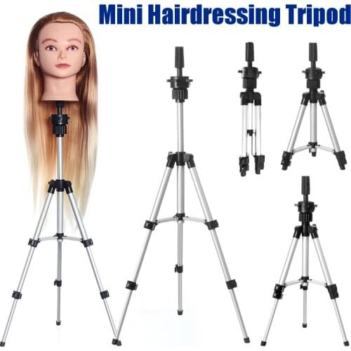 71cm Training Head Ajustable Wig Stands Mannequin Head Tripod Stand Support Hairstyles Hairdressing Clamp Holder for Practice
