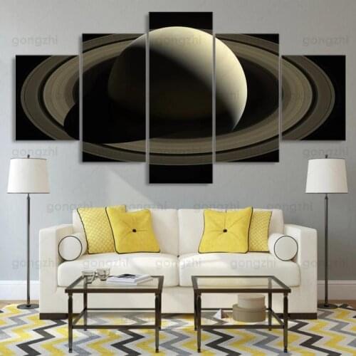 Abstract Gray Design Sense Galaxy Universe Planet Halo Modern Frameless Home Wall Painting Simple Fashion Canvas Print Poster
