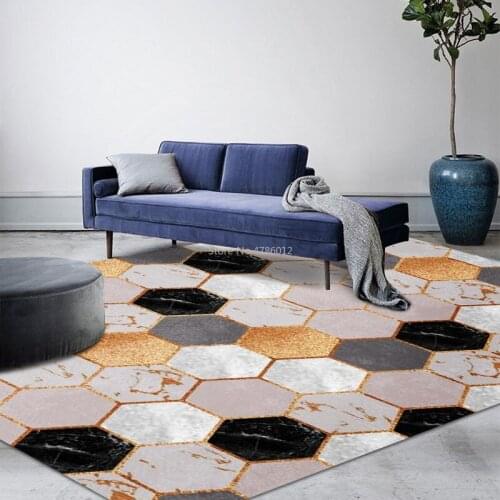 Golden Diamond Velvet Home Carpet Office Bedroom Living Room Carpet Printing and Dyeing Mat