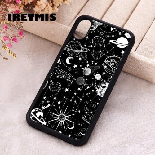 Iretmis 5 5S SE 2020 Phone Cover Case for iPhone 6 6S 7 8 Plus X Xs XR 11 12 Mini Pro Max Rubber Silicone Planet Pattern