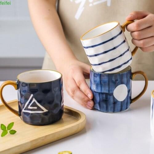 Nordic Ceramic Mug Drinking Cute Girl Coffee Cup Friends Couple Minimalist Milk Beer Mugs Office Home Tazas Drinkware DF50M