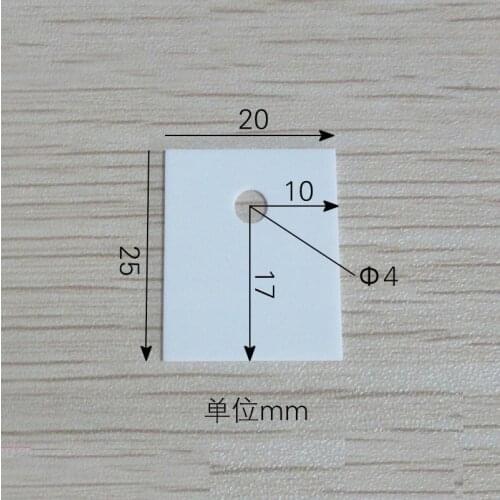 Alumina Ceramic Sheet TO-3P High Temperature Resistant Insulation Heat Dissipation Ceramic Sheet 20*25*1 Porous TO-247 100pcs