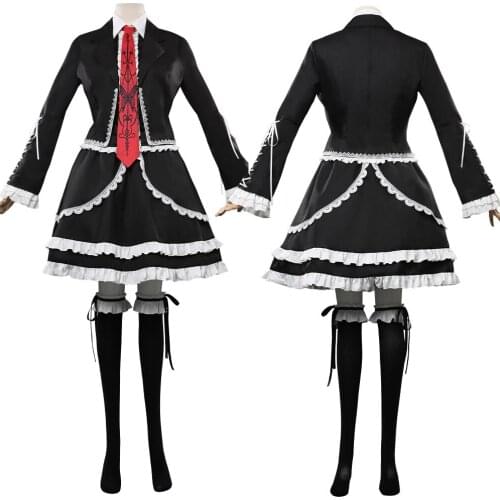 Anime Danganronpa V3 Cosplay Celestia Ludenberg Cosplay Costume Uniform Dress Outfits Halloween Carnival Costumes