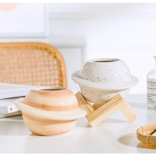 Creative Planet Ceramic Pot Succulent Pots Balcony Decorations Ceramica Desktop Decor Mini Pot Flowerpot Garden Succulent Pot