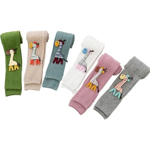 Girls Leggings Spring Autumn New Childrens Pantyhose Cartoon Deer Jewelry Cotton Baby Leggings Manufacturers Wholesale