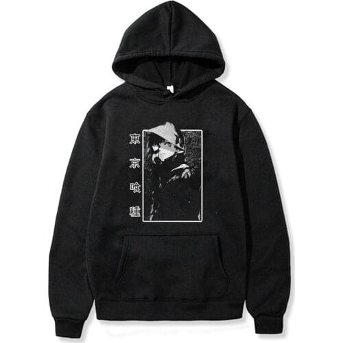 SUNOWE 2021 Tokyo Ghoul Anime Manga Hoodie Kaneki Ken Printed Men/women Hoodie Long Sleeve Sweatshirt Korean Kpop Streetwear