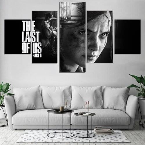 Wall art 5 pieces Canvas Paintings The Last of Us Part 2 Game Poster home art modern framework wall art Living Room Home Decor