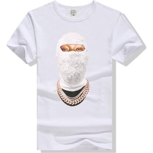 2021 new fashion summer hot sellers mens top short-sleeved T-shirt hip-hop street clothes diamond masked summer 3D T-shirt prin