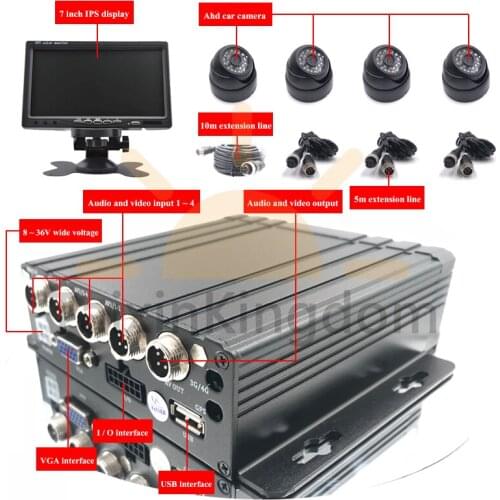 Wholesale ahd 1080p 4CH SD card mdvr school bus / bus monitoring set HD star night vision 360 panorama