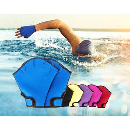 Webbed Swimming Gloves Aquatic Traning Paddles Water Resistance Diving Hand Paddles for Swimming Diving Training
