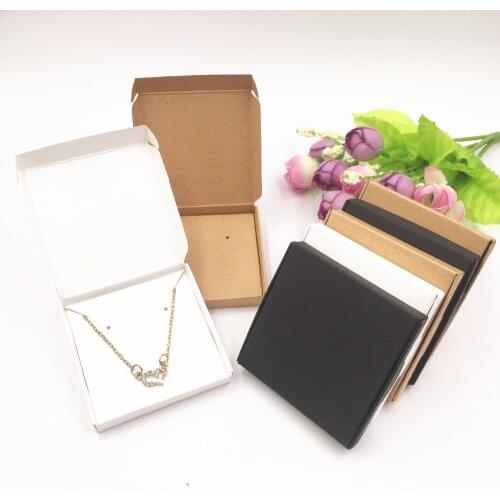 50set Jewelry Displays Paper Boxes for Pendant/Earring/Necklace Carrying Cases Wedding Jewelry Set Gift Packing Box 6*6*1cm