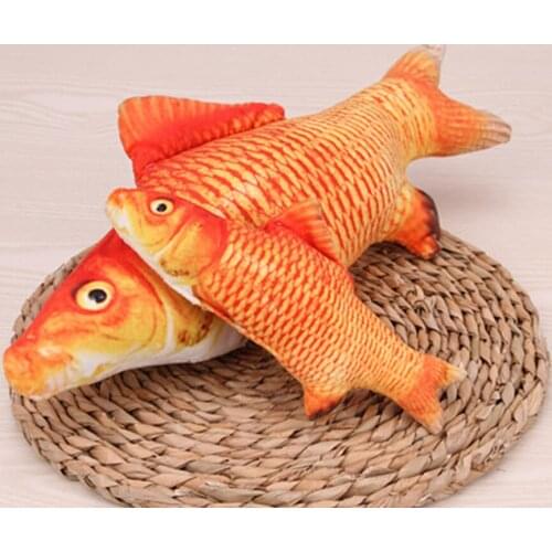 Sale Hot 1 PCS Funny 3D Fish Shape Cat Toy Interactive Gifts Fish Catnip Toys Soft Stuffed Pillow Doll Simulation Fish Pet Toy