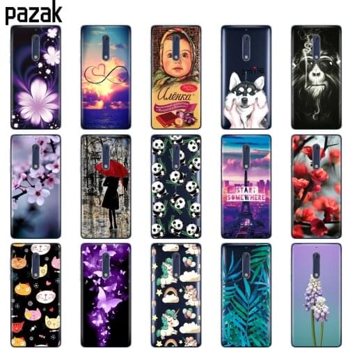 Silicon case for Nokia 1 2 2.1 3 3.1 5 5.1 plus 2018 case soft tpu back phone cover shockproof printing Coque bumper housing