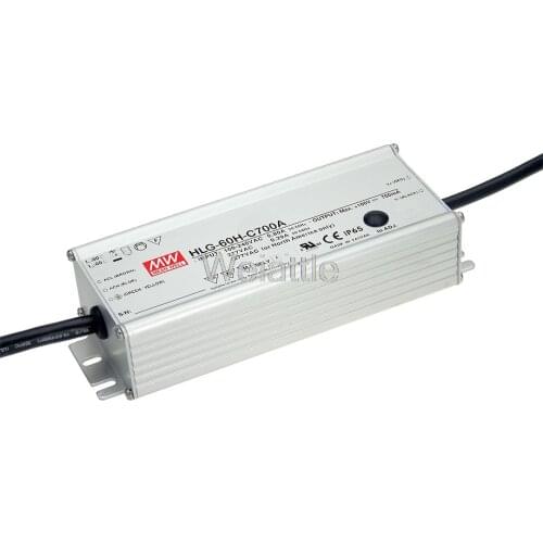 MEAN WELL HLG-60H-C350B 100-200V 350mA HLG-60H-C350A 70W LED PMW Dimming Driver Power Supply A B D Type IP67 HLG-60H-C350D
