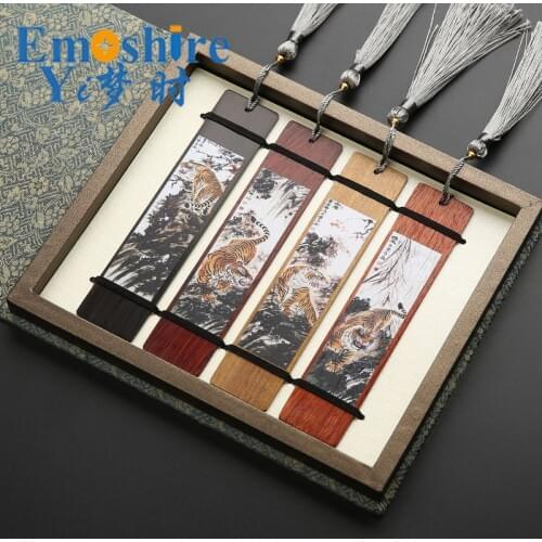 Unique Design Retro Vintage Wooden Bookmark Document Book Mark Gift Lettering Custom Bookmark M060