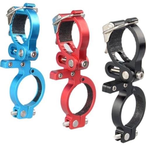 Bicycle Light Clip Handlebar Aluminum Alloy Clamp Support Safety Cycling Flashlight Mount Torch Bracket Stand MTB Bike Parts