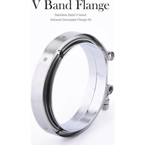 SPEEDWOW 5.0" Male Female Flange Exhaust Band Clamp V-Band Clamp Kit Quick Release Clamp For Turbo Exhaust Pipes Exhaust Clamp