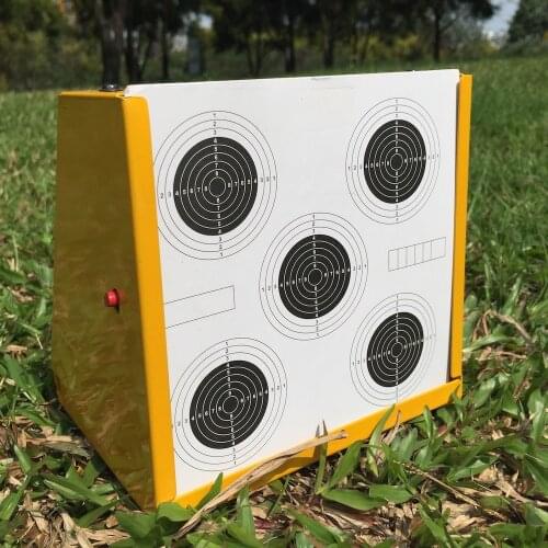 Yellow Pellet Trap with 2 Red Built-in Spinner Targets+20 Five-eyes Paper Targets-5.50“*5.50