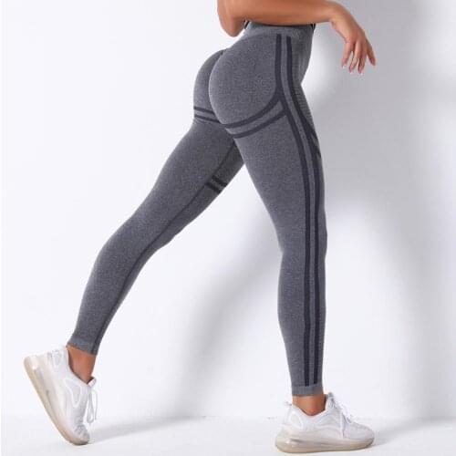 Women sportswear Stripe yoga Leggings Fitness clothing Yoga Pants stretchy Sport Trousers Workout Running Pants Gym Tight