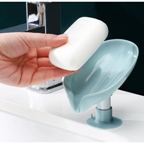1PC Leaf Shape Soap Box Drain Soap Holder Box Bathroom Shower Soap Laundry Soap Holder Storage Bathroom Accessories Gadgets