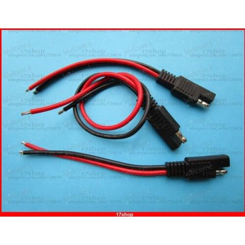 10 pcs SAE Connector DC Power Automotive DIY Cable 14AWG 300mm