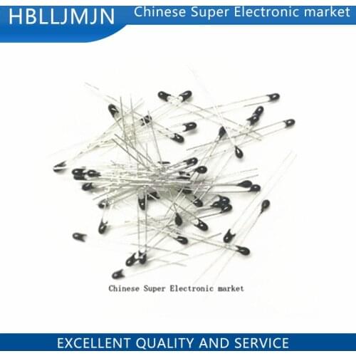 100pcs 10k OHM NTC MF52AT 3950 Thermistor Resistor NTC-MF52AT MF52 10K +/-1% Thermal Resistor