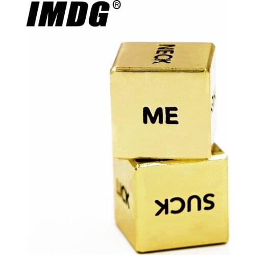 16mm English Sexy Metal Gold Dice Action Dice Couple Lover Passion Dice