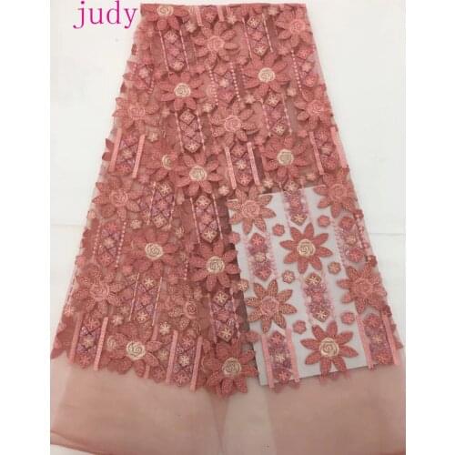 5yards/bag RFJ503# 8 color embroidery net cloth mixed color African cloth used for wedding party costumes Free shipping