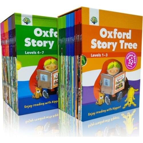 52 Books/set 1-3 Levels Oxford Story Tree Baby English Reading Picture Book Story Kindergarten Educational Toys For Children Art