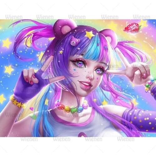 Diamond Embroidery Japan Anime Girl 5D DIY Diamond Painting Full Diamond Mosaic Picture Rhinestones Cross-stitch Home Decoration