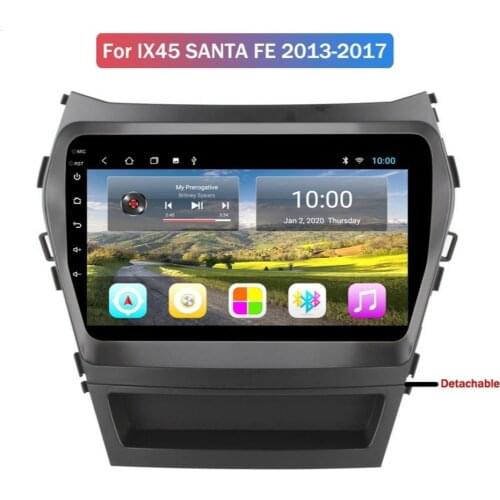 Android 10.0 System Quard Core 2G+32G WIFI HD 1024*600 Car GPS Nagavition For Hyundai SANTA FE/IX45 2013-2017 Car Multimedia