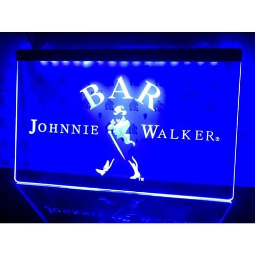 439b- BAR Johnnie Walker Whiskey LED Neon Light Sign