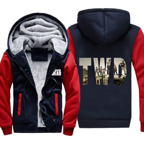 Brand 3D HoodiesThe Walking Dead TWD Sweatshirts Men Winter thicken Sportswear Casual Plus Size 2017 Newest