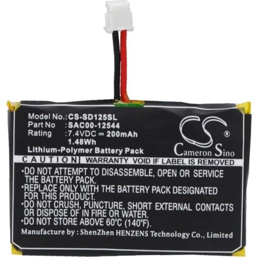 CameronSino for SPORTDOG HoundHunter SD-3225 SR-300 receiver SD-1225 SR-300 SD-1225E SR-300 SR-300W SAC00-12544 battery
