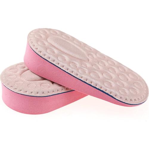 1 Pair Women Shoe Insoles Invisible Insert Half Insole Sport Shoes Sneakers Height Increase Insoles Breathable Heighten Heel Pad