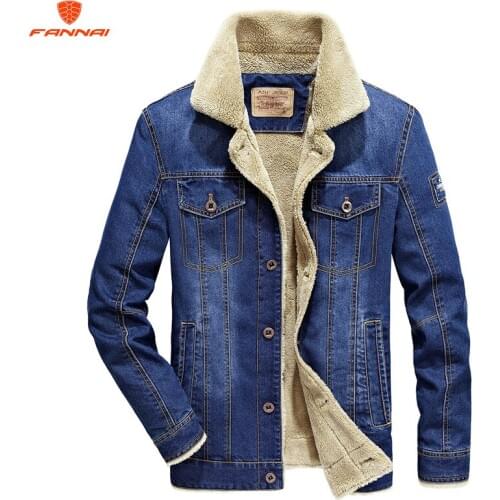 Large size M-5XL 6XL Winter Jean Jackets Outerwear Mens Fashion Casual Jacket Men Plus velvet Warm Slim Fit Denim Jackets Male