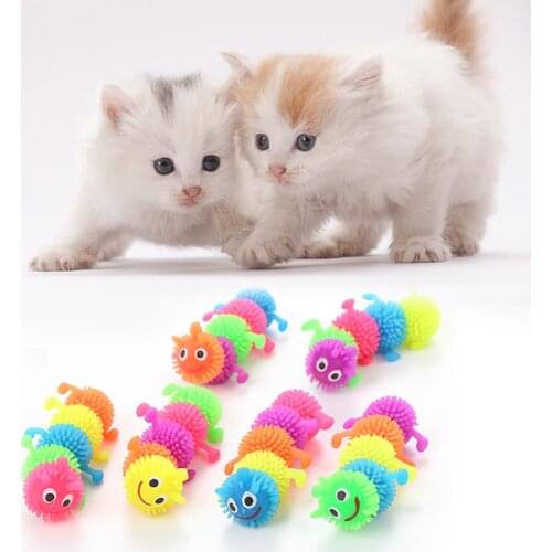 Pet Cat Toy Decompression Doll Fun TPR Rubber Safe And Non-toxic Fun Cat Kitten Play Doll Pet Cat Toy Interactive Training Toy