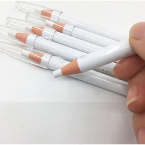 6Pcs/12Pcs Waterproof Eyebrow Pencils White Natural Long Lasting Soft Eyebrow Tools Microblading Accessories For Eyebrow Makeup