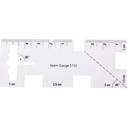 Multifunction Acrylic Patchwork Thickness Ruler Measuring Gauge Clothes Quilting Sewing Measuring Tool Home Tailors Crafts