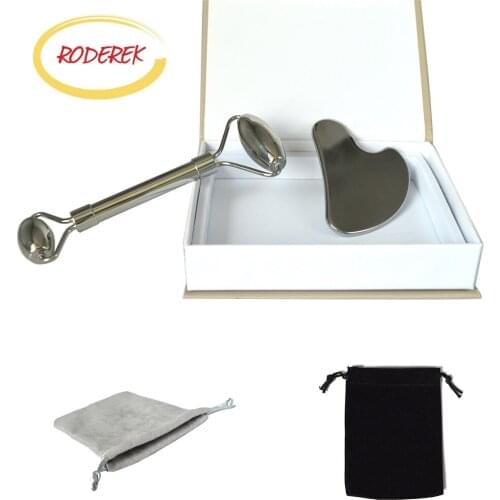 2pcs Set Stainless Steel Gua Sha Tool Healthcare Guasha Board Body Massage Tool