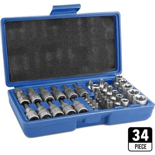 Batch Sleeve Tool Kits for Car Motor Repairing Tool Socket Set Wrench Female Torx Male Fine Quality Chrome Vanadium Steel Group