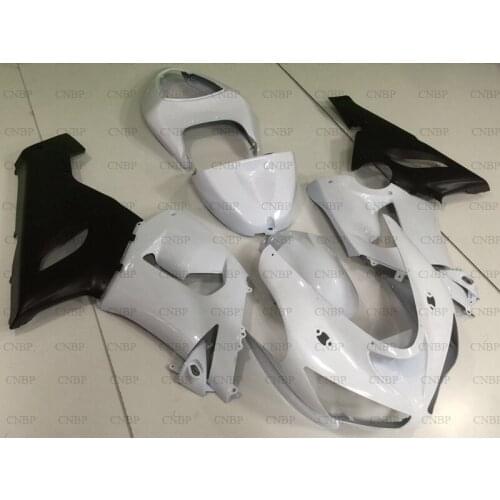 For Kawasaki ZX6r 2005 - 2006 Fairings 636 ZX-6r 06 Fairings for Kawasaki ZX6r 05 White Black Motorcycle Fairing