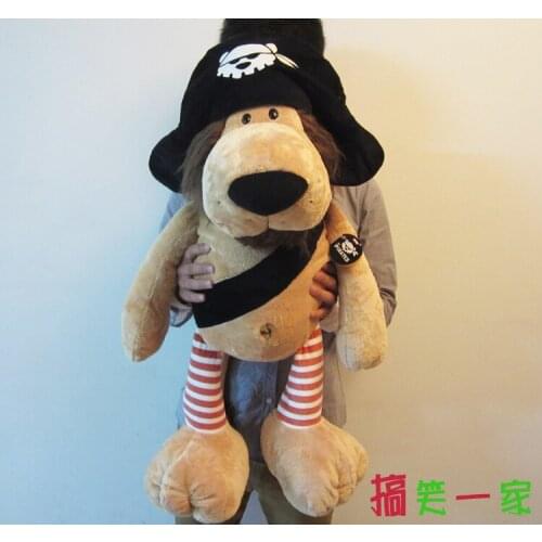 Huge 100cm pirate lion plush toy, hugging pillow, birthday gift b9990