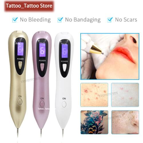 6 level LCD Plasma Pen LED Lighting Laser Tattoo Mole Removal Machine Face Care Skin Tag Removal Freckle Wart Dark Spot Remover