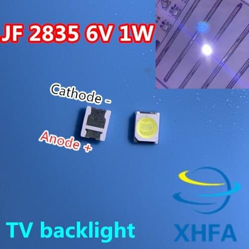 200PCS JUFEI LED Backlight 1210 3528 2835 1W 6V 96LM Cool white LCD Backlight for TV TV Application 01.JT.2835BPWS2-C