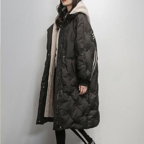 Down Jacket Women Long below-the-Knee Length 2020 nian New Fashion Casual Parker Womens Padded Jacket