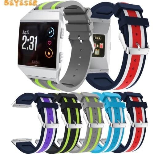 Fashion Soft Silicone Strap For Fitbit Ionic Smart Watch Sport Replacement Wristband Breathable Watchband Bracelet Accessories