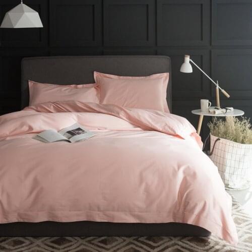 Pink Red Coffee 100S Egypt cotton Bedding set 4PCS KING QUEEN tribute silk Hotel Bed set Cotton bed linen bed sheet set 12 Color