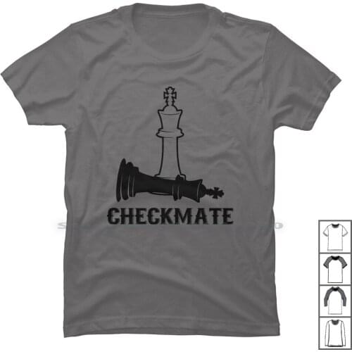 Checkmate T Shirt 100% Cotton Checkmate Lover Chess Check Brave Rave Over Mate Love Kids Game Che
