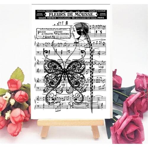 11*16CM Butterfly Movement Transparent Clear Stamps / Silicone Seals Roller Stamp For DIY Scrapbooking Photo Album/Card Making